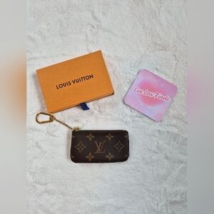 Louis Vuitton Monogram Key Pouch Pochette Clé Coin Card Holder BNIB